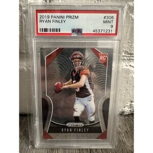 Panini Prizm 2019 Ryan Finley Rookie Card PSA 9 Bengals NFL Graded